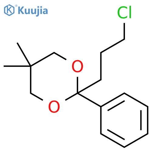 1,3-Dioxane, 2-(3-chloropropyl)-5,5-dimethyl-2-phenyl- structure