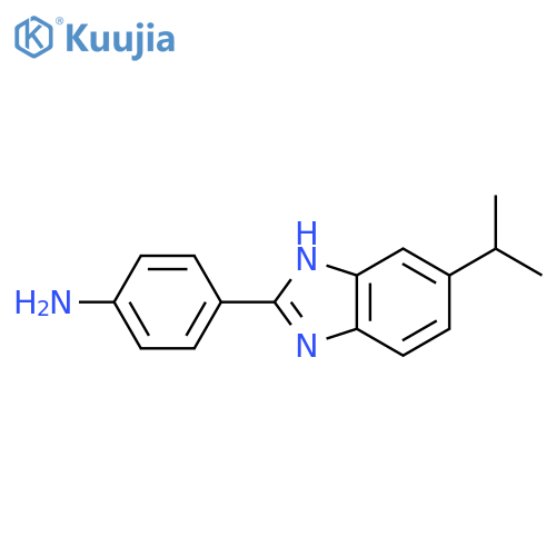 4-[6-(propan-2-yl)-1H-benzimidazol-2-yl]aniline structure