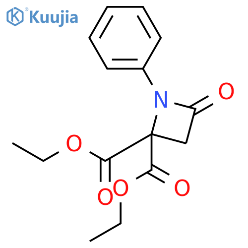 2,2-Azetidinedicarboxylic acid, 4-oxo-1-phenyl-, diethyl ester structure
