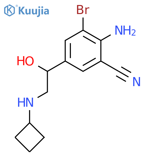 BENZONITRILE, 2-AMINO-3-BROMO-5-[2-(CYCLOBUTYLAMINO)-1-HYDROXYETHYL]- structure