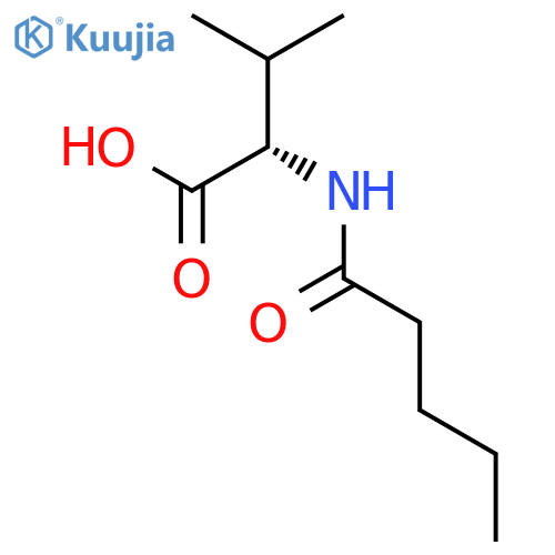 L-Valine, N-(1-oxopentyl)- structure