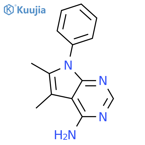 7H-Pyrrolo[2,3-d]pyrimidin-4-amine, 5,6-dimethyl-7-phenyl- structure