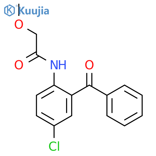 N-(2-benzoyl-4-chlorophenyl)-2-methoxyacetamide structure
