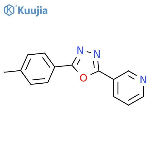 Pyridine, 3-[5-(4-methylphenyl)-1,3,4-oxadiazol-2-yl]- structure