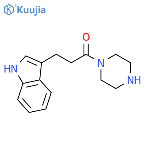 3-(1H-indol-3-yl)-1-(piperazin-1-yl)propan-1-one structure