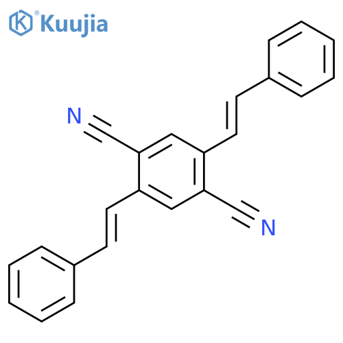 1,4-BENZENEDICARBONITRILE, 2,5-BIS(2-PHENYLETHENYL)- structure