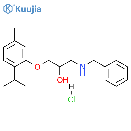 1-(benzylamino)-3-5-methyl-2-(propan-2-yl)phenoxypropan-2-ol hydrochloride structure