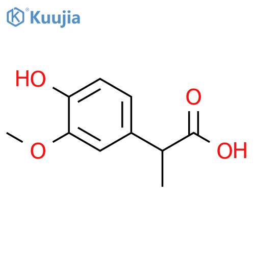 2-(4-hydroxy-3-methoxyphenyl)propanoic acid structure