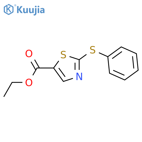 5-THIAZOLECARBOXYLIC ACID, 2-(PHENYLTHIO)-, ETHYL ESTER structure