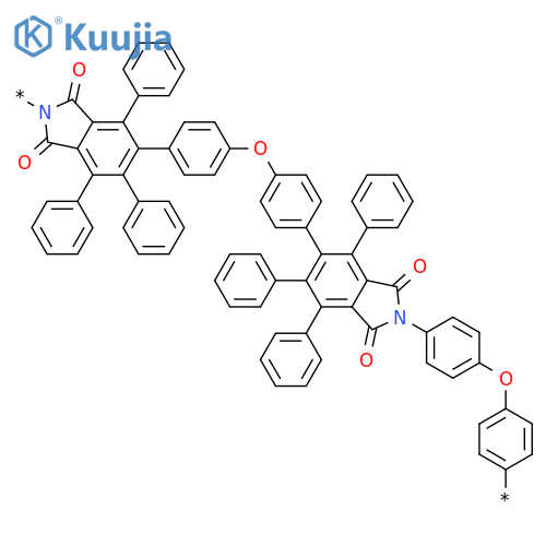 Poly[(1,3-dihydro-1,3-dioxo-4,6,7-triphenyl-2H-isoindole-2,5-diyl)-1,4-phenyleneoxy-1,4-phenylene(1,3-dihydro-1,3-dioxo-4,6,7-triphenyl-2H-isoindole-5,2-diyl)-1,4-phenyleneoxy-1,4-phenylene] structure