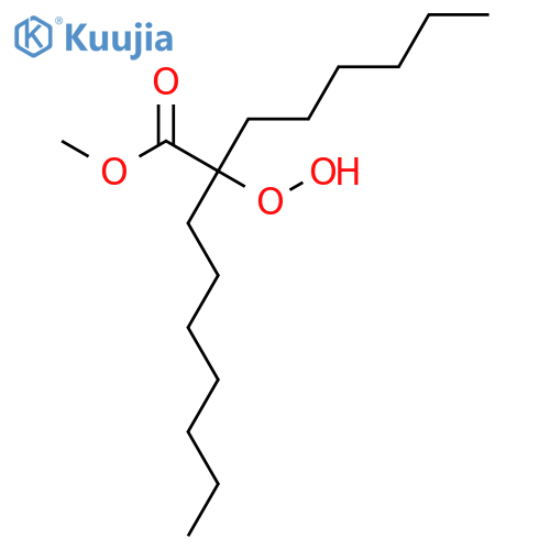 Nonanoic acid,2-hexyl-2-hydroperoxy-, methyl ester structure