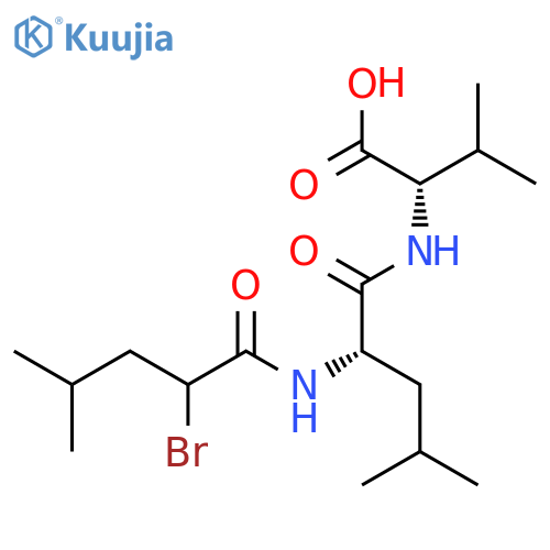 N-(2-Bromo-4-methylpentanoyl)-L-leucyl-L-valine structure