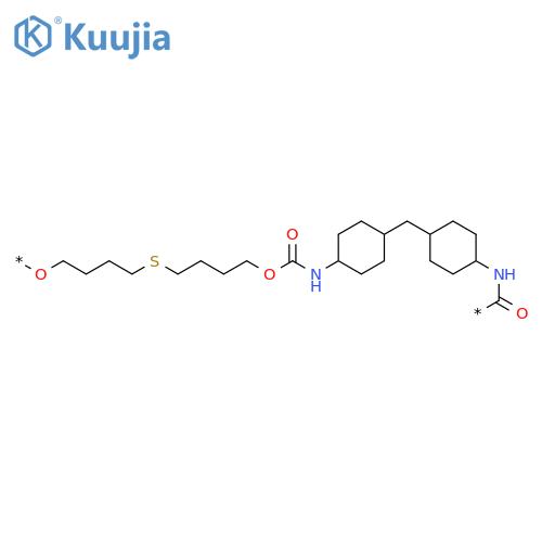 Poly(oxy-1,4-butanediylthio-1,4-butanediyloxycarbonylimino-1,4-cyclohexanediylmethylene-1,4-cyclohexanediyliminocarbonyl) structure