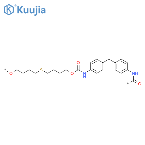 POLY(OXY-1,4-BUTANEDIYLTHIO-1,4-BUTANEDIYLOXYCARBONYLIMINO-1,4-PHENYLENEMETHYLENE-1,4-PHENYLENEIMINOCARBONYL) structure