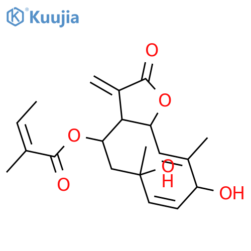 2-butenoic Acid, 2-methyl-, 2,3,3a,4,5,6,9,11a-octahydro-6,9-dihydroxy-6,10-dimethyl-3-methylene-2-oxocyclodeca[b]furan-4-yl Ester, [3ar-[3ar*,4s*(z),6r*,7e,9s*,10z,11ar*]]- structure
