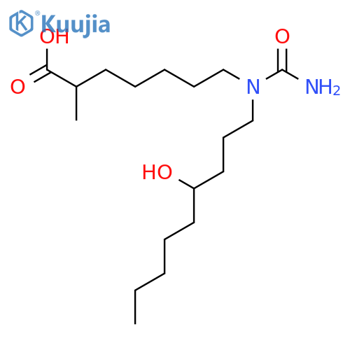 Heptanoic acid, 7-[(aminocarbonyl)(4-hydroxynonyl)amino]-2-methyl- structure