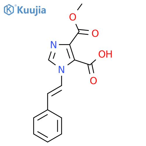 1H-Imidazole-4,5-dicarboxylic acid, 1-(2-phenylethenyl)-, 4-methyl ester, (E)- structure