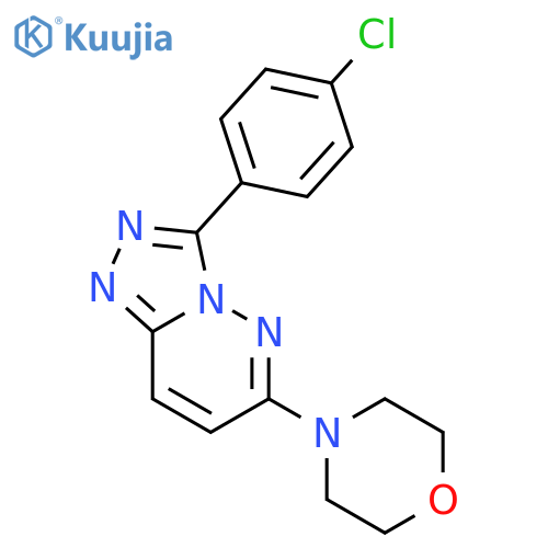 1,2,4-TRIAZOLO[4,3-B]PYRIDAZINE, 3-(4-CHLOROPHENYL)-6-(4-MORPHOLINYL)- structure