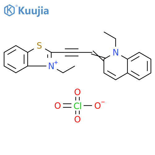 Benzothiazolium, 3-ethyl-2-[3-(1-ethyl-2(1H)-quinolinylidene)-1-propyn-1-yl]-, perchlorate (1:1) structure