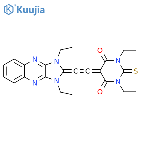 4,6(1H,5H)-Pyrimidinedione,5-[(1,3-diethyl-1,3-dihydro-2H-imidazo[4,5-b]quinoxalin-2-ylidene)ethenylidene]-1,3-diethyldihydro-2-thioxo- structure