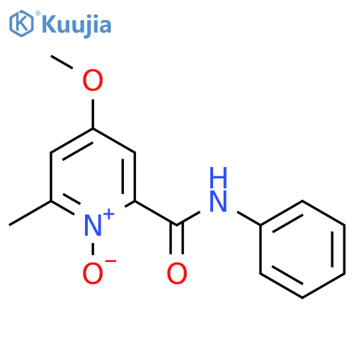 2-Pyridinecarboxamide, 4-methoxy-6-methyl-N-phenyl-, 1-oxide structure