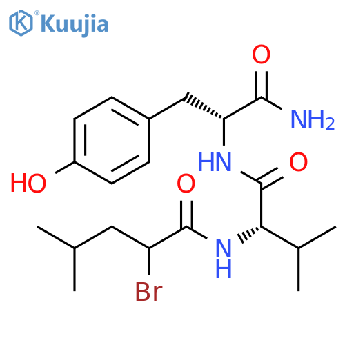 L-TYROSINAMIDE, N-(2-BROMO-4-METHYL-1-OXOPENTYL)-L-VALYL-, (R)- structure