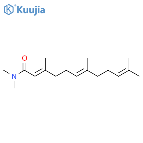 2,6,10-Dodecatrienamide, N,N,3,7,11-pentamethyl-, (2E,6E)- structure