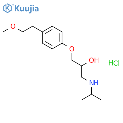 1-[4-(2-methoxyethyl)phenoxy]-3-[(1-methylethyl)amino]propan-2-ol hydrochloride structure