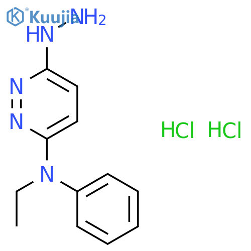 N-ethyl-6-hydrazino-N-phenylpyridazin-3-amine dihydrochloride structure