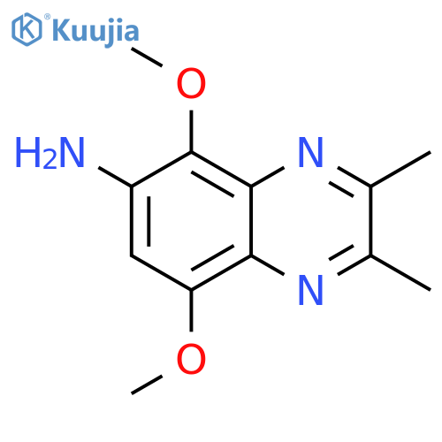 5,8-dimethoxy-2,3-dimethylquinoxalin-6-amine structure