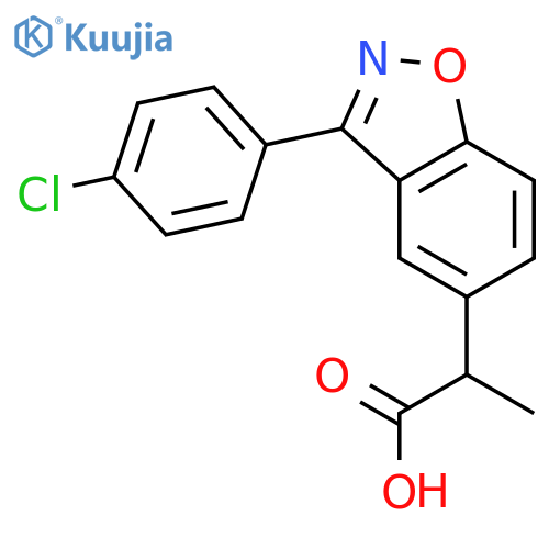 1,2-Benzisoxazole-5-aceticacid, 3-(4-chlorophenyl)-a-methyl- structure