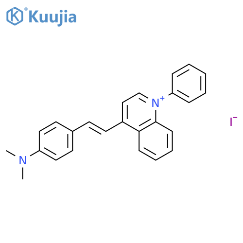 QUINOLINIUM, 4-[2-[4-(DIMETHYLAMINO)PHENYL]ETHENYL]-1-PHENYL-, IODIDE structure