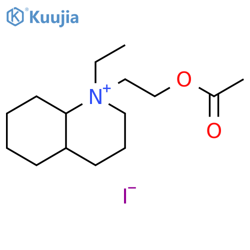 Quinolinium, 1-[2-(acetyloxy)ethyl]-1-ethyldecahydro-, iodide structure