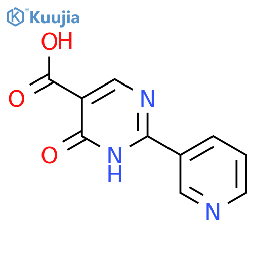 4-oxo-2-(pyridin-3-yl)-3H-pyrimidine-5-carboxylic acid structure