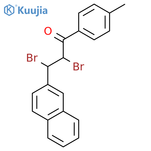 1-Propanone, 2,3-dibromo-1-(4-methylphenyl)-3-(2-naphthalenyl)- structure