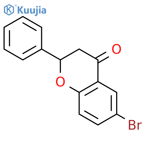 4H-1-Benzopyran-4-one, 6-bromo-2,3-dihydro-2-phenyl- structure