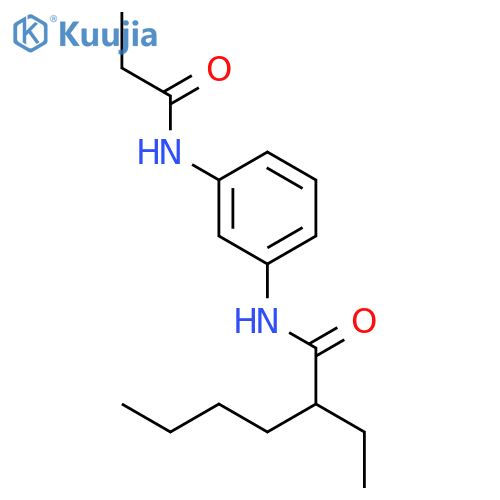 Hexanamide, 2-ethyl-N-[3-[(1-oxopropyl)amino]phenyl]- structure