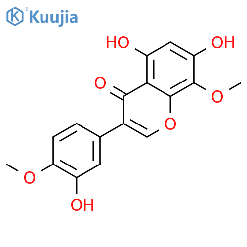5,7-dihydroxy-3-(3-hydroxy-4-methoxyphenyl)-8-methoxy-4H-chromen-4-one structure