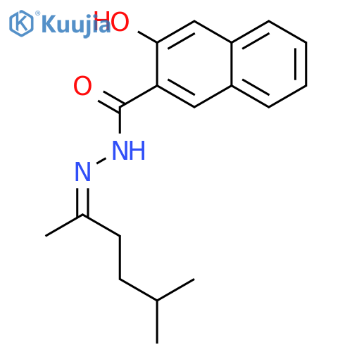 N'-(1,4-dimethylpentylidene)-3-hydroxynaphthalene-2-carbohydrazide structure