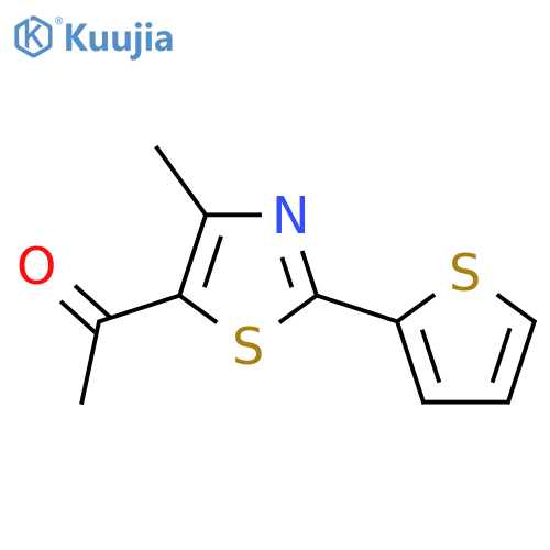 1-[4-methyl-2-(2-thienyl)-1,3-thiazol-5-yl]ethan-1-one structure