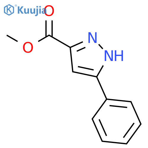 Methyl 3-phenyl-1H-pyrazole-5-carboxylate structure