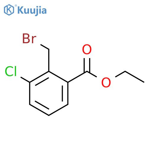 Benzoic acid, 2-(broMoMethyl)-3-chloro-, ethyl ester structure