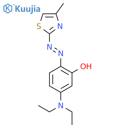 Phenol, 5-(diethylamino)-2-[(4-methyl-2-thiazolyl)azo]- structure