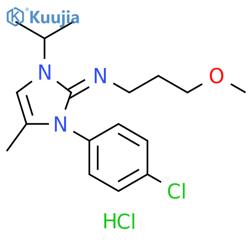 1-Propanamine, N-[3-(4-chlorophenyl)-1,3-dihydro-4-methyl-1-(1-methylethyl)-2H-imidazol-2-ylidene]-3-methoxy-, hydrochloride (1:1) structure