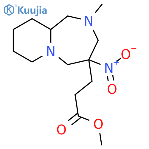 Pyrido[1,2-a][1,4]diazepine-4-propanoic acid,decahydro-2-methyl-4-nitro-, methyl ester structure