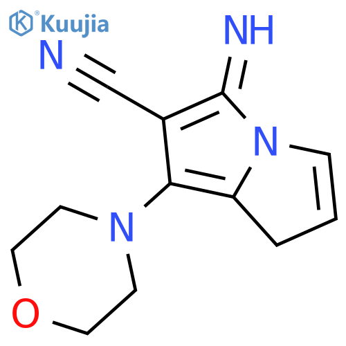 3H-Pyrrolizine-2-carbonitrile, 3-imino-1-(4-morpholinyl)- structure