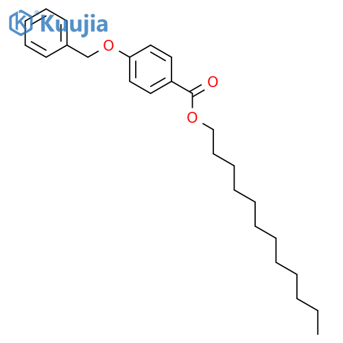 Benzoic acid, 4-(phenylmethoxy)-, dodecyl ester structure