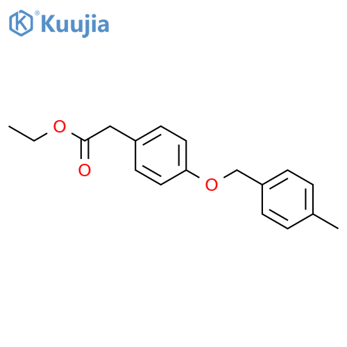 Benzeneacetic acid, 4-[(4-methylphenyl)methoxy]-, ethyl ester structure
