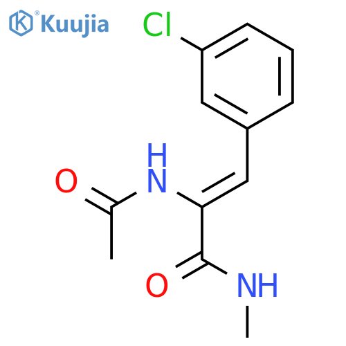 2-PROPENAMIDE, 2-(ACETYLAMINO)-3-(3-CHLOROPHENYL)-N-METHYL-, (2Z)- structure