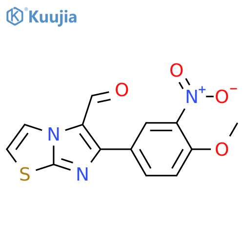 6-(4-Methoxy-3-nitro-phenyl)-imidazo[2,1-b]thiazole-5-carbaldehyde structure